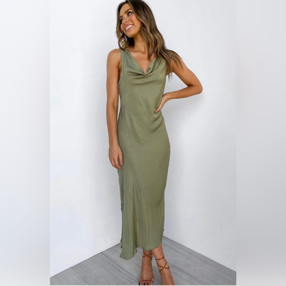 PETAL & PUP Loren Dress In Olive